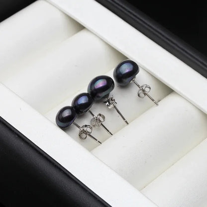 Genuine Freshwater Pearl Stud Earrings