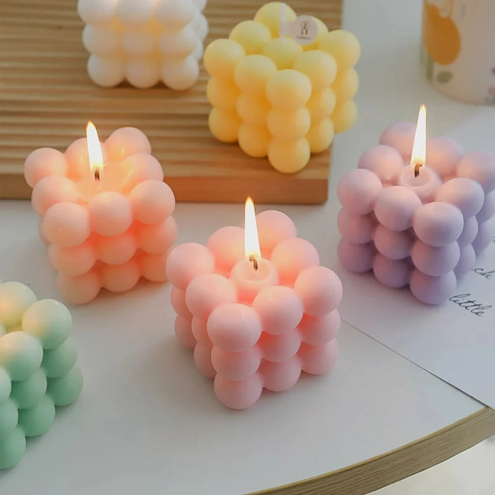 Ins Bubble Cube Shaped Candle