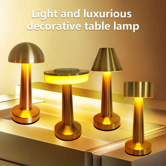 Led Vintage Gold Table Lamp