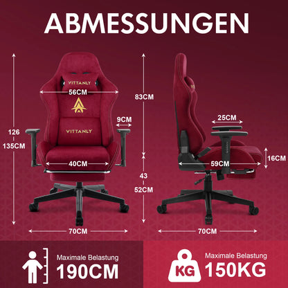 Ergonomic Red Gaming Chair For