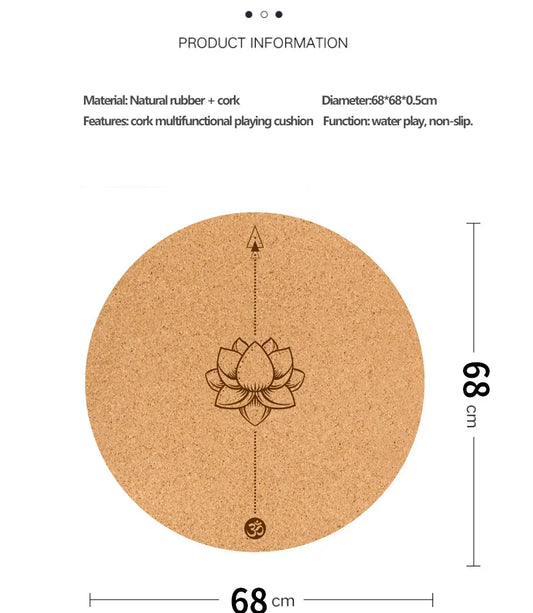 68Cm Cork Natural Rubber Mat
