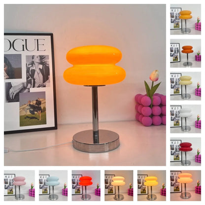 Macaron Glass Table Lamp Trichromatic