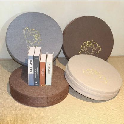 Handmade Embroidered Round Meditation Cushion