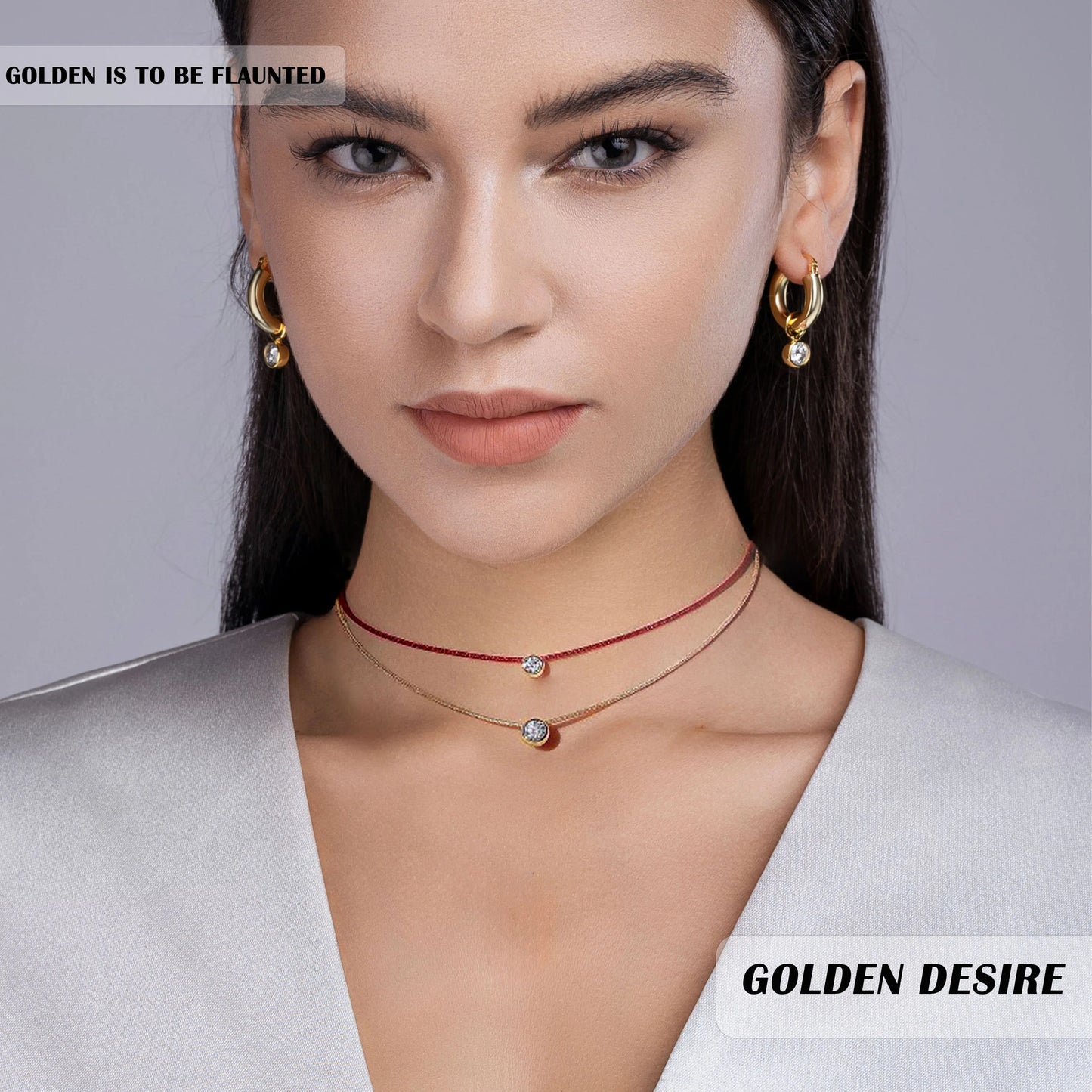 Elegant Double Layer Moissanite Necklace