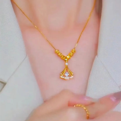 Authentic 18K Gold Diamond Ginkgo