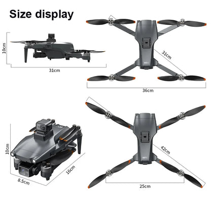 HOT-4K Professional HD Dual Camera New L600 PRO MAX GPS Drone 5KM 3-Axis Gimbal 360 Obstacle Avoidance Brushless Quadcopter Toy