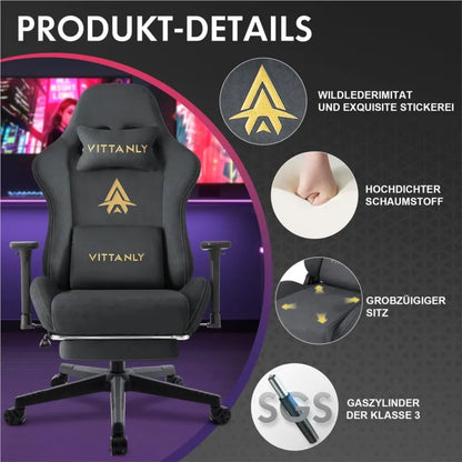 Kitinjoy Natural Suede Gaming Chair