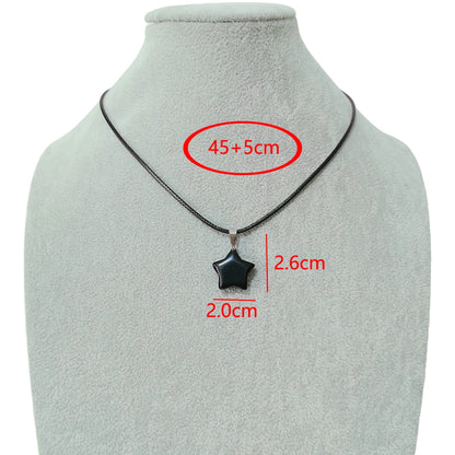 Pentagram Star Crystal Pendant Necklace