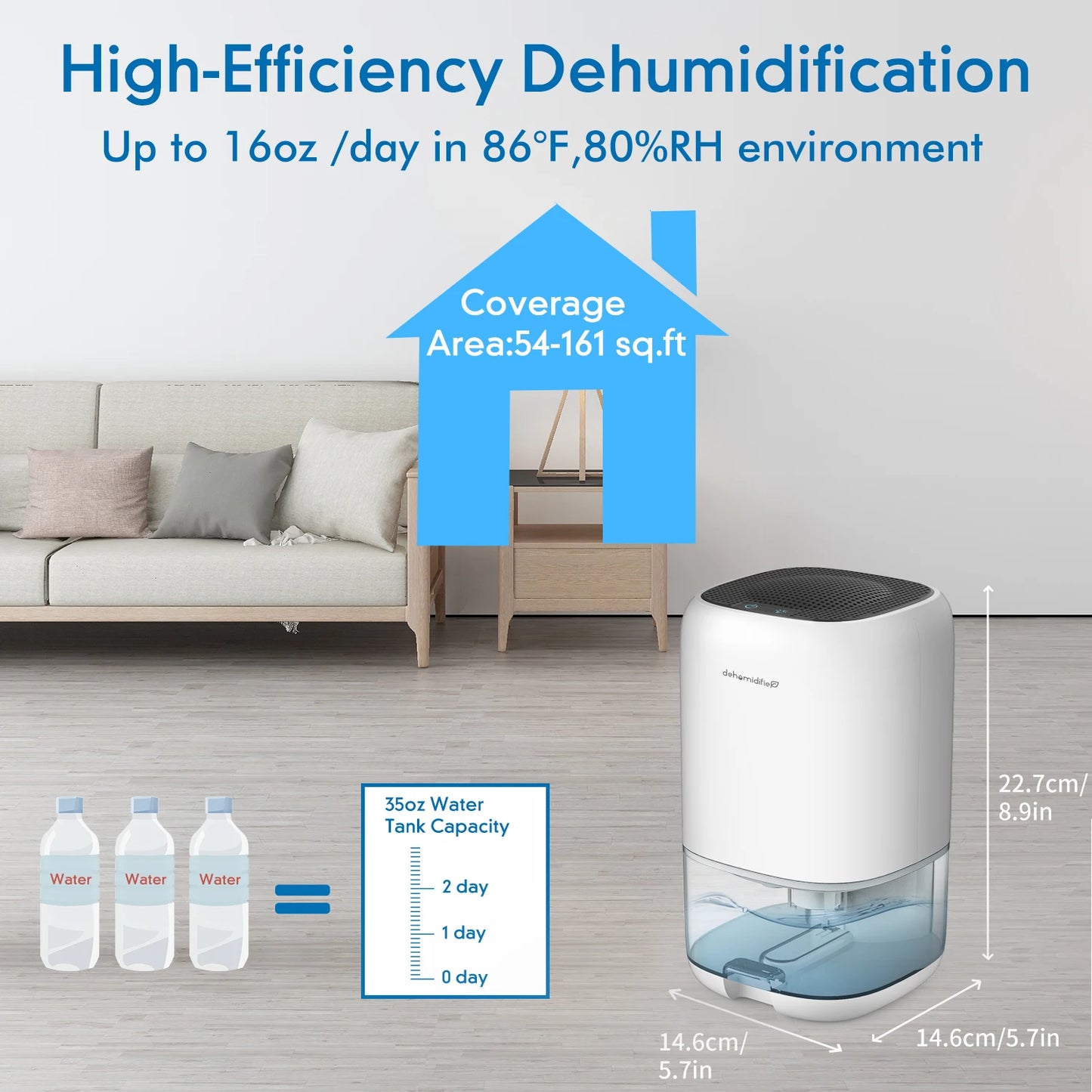 1000Ml Air Dehumidifier For Bedroom