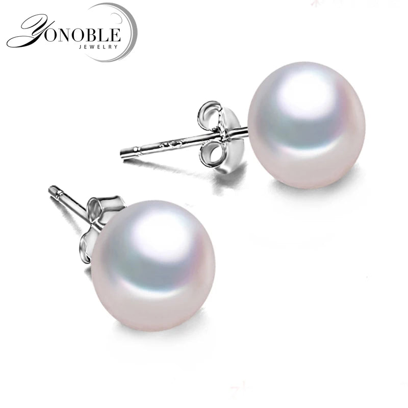 Genuine Freshwater Pearl Stud Earrings