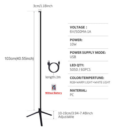 133Cm Rgb Led Floor Lamp