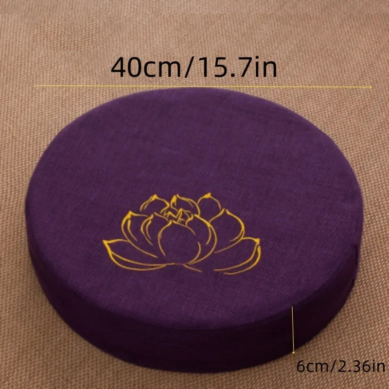 Handmade Embroidered Round Meditation Cushion