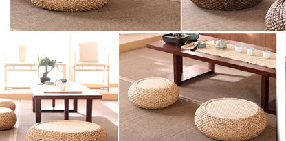 Natural Straw Tatami Pouf