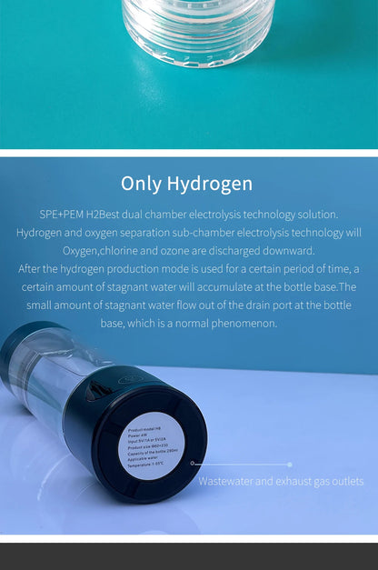 BlueVida New 8th Generation Hydrogen Water Generator Bottle