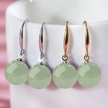 Vintage Palace Green Jade Earrings