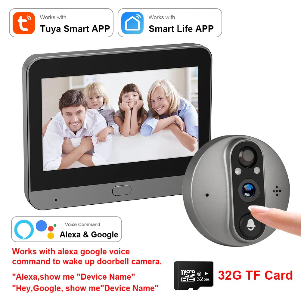 3Mp Wifi Smart Tuya Peephole