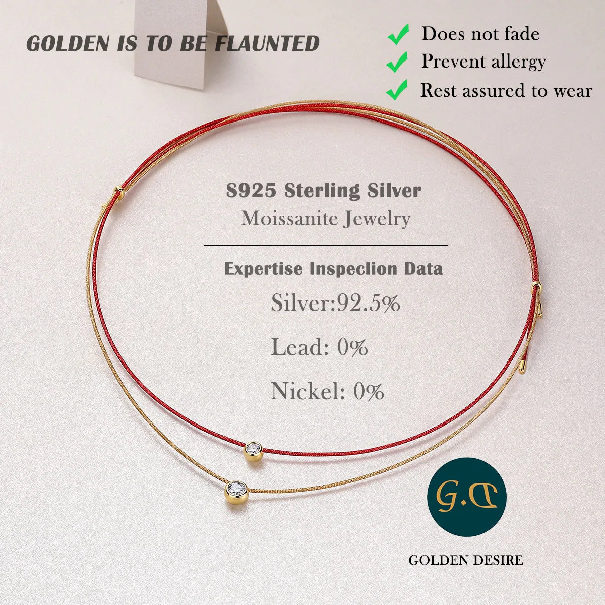 Elegant Double Layer Moissanite Necklace