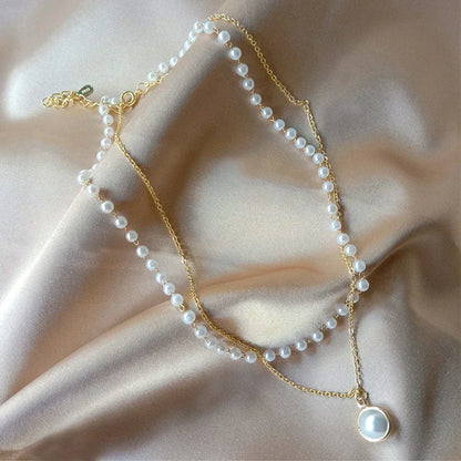Pearl Dainty Adjustable Double Layer