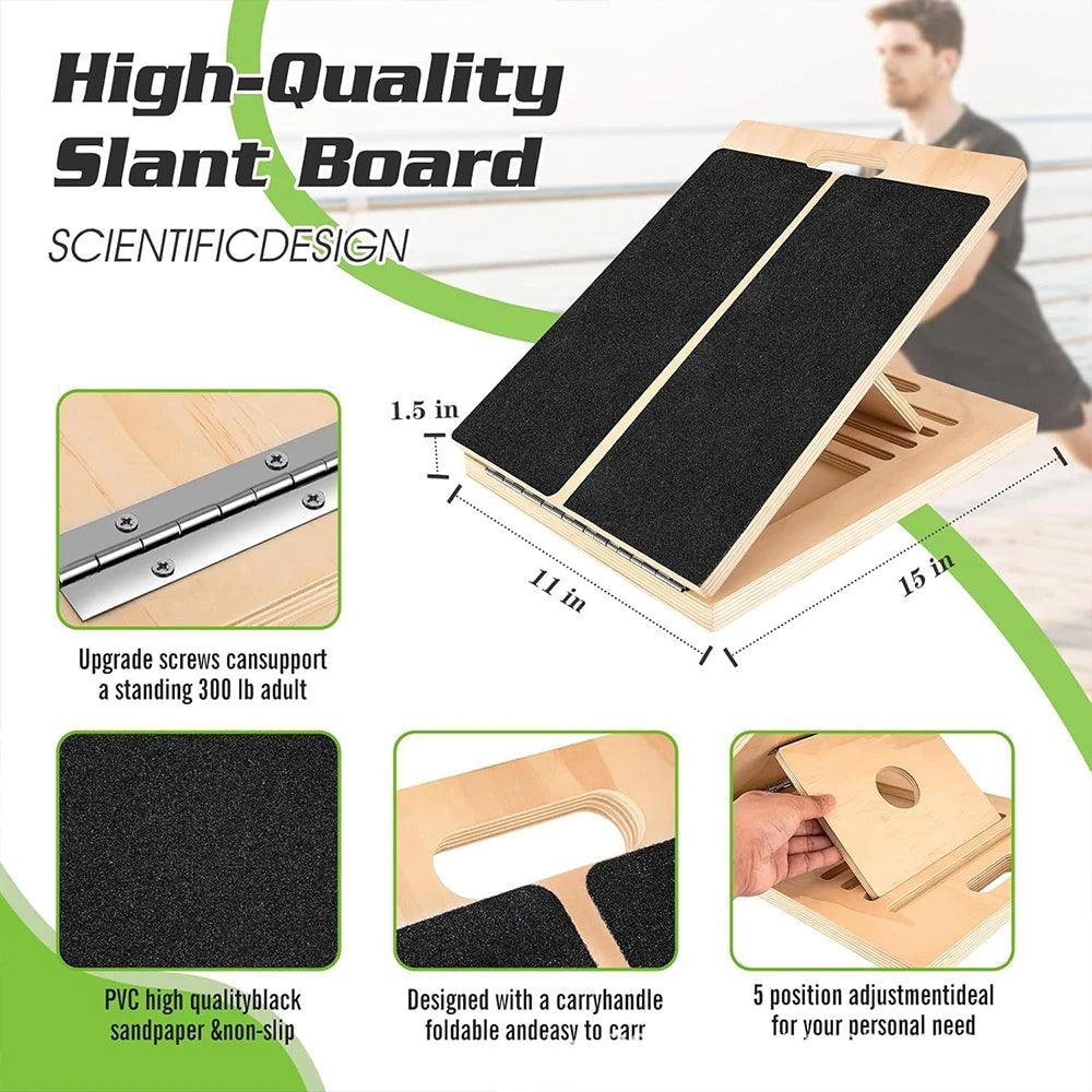 Foldable Wooden Incline Board Adjustable