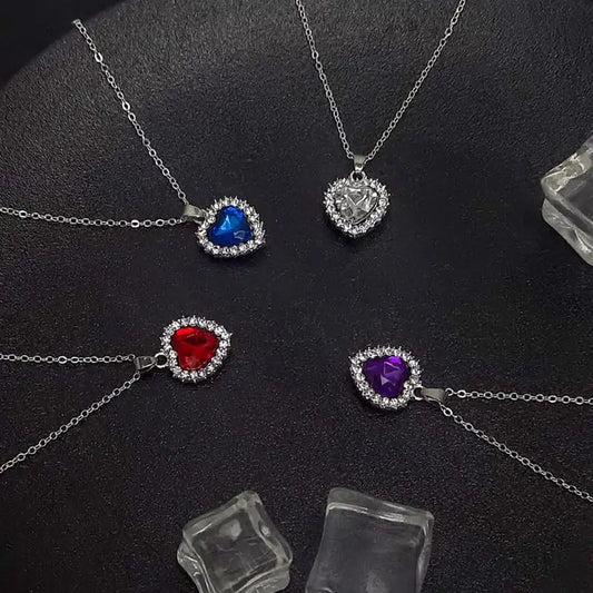 Exquisite Ol Rhinestone Crystal Heart