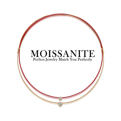 Elegant Double Layer Moissanite Necklace