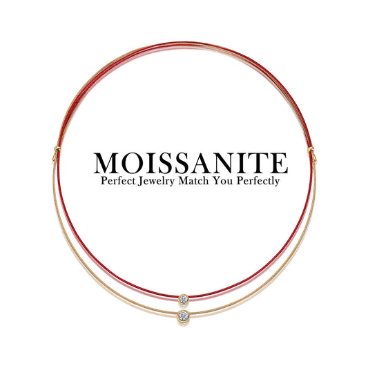 Elegant Double Layer Moissanite Necklace