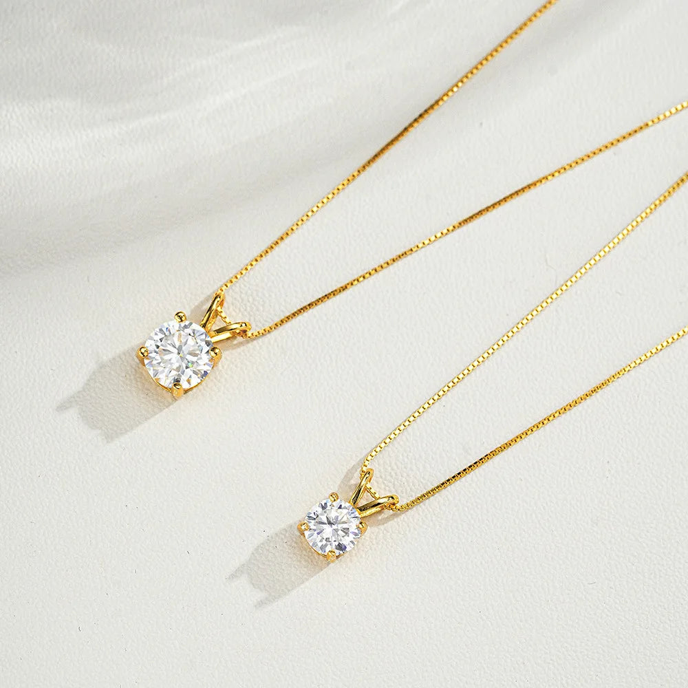1 2Ct Moissanite Pendant Necklace
