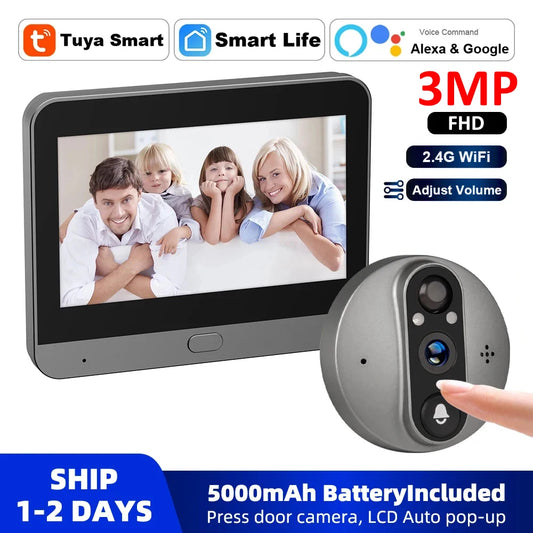 3Mp Wifi Smart Tuya Peephole