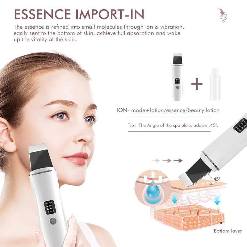 Ultrasonic Skin Scrubber Electric Facial