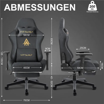 Kitinjoy Natural Suede Gaming Chair