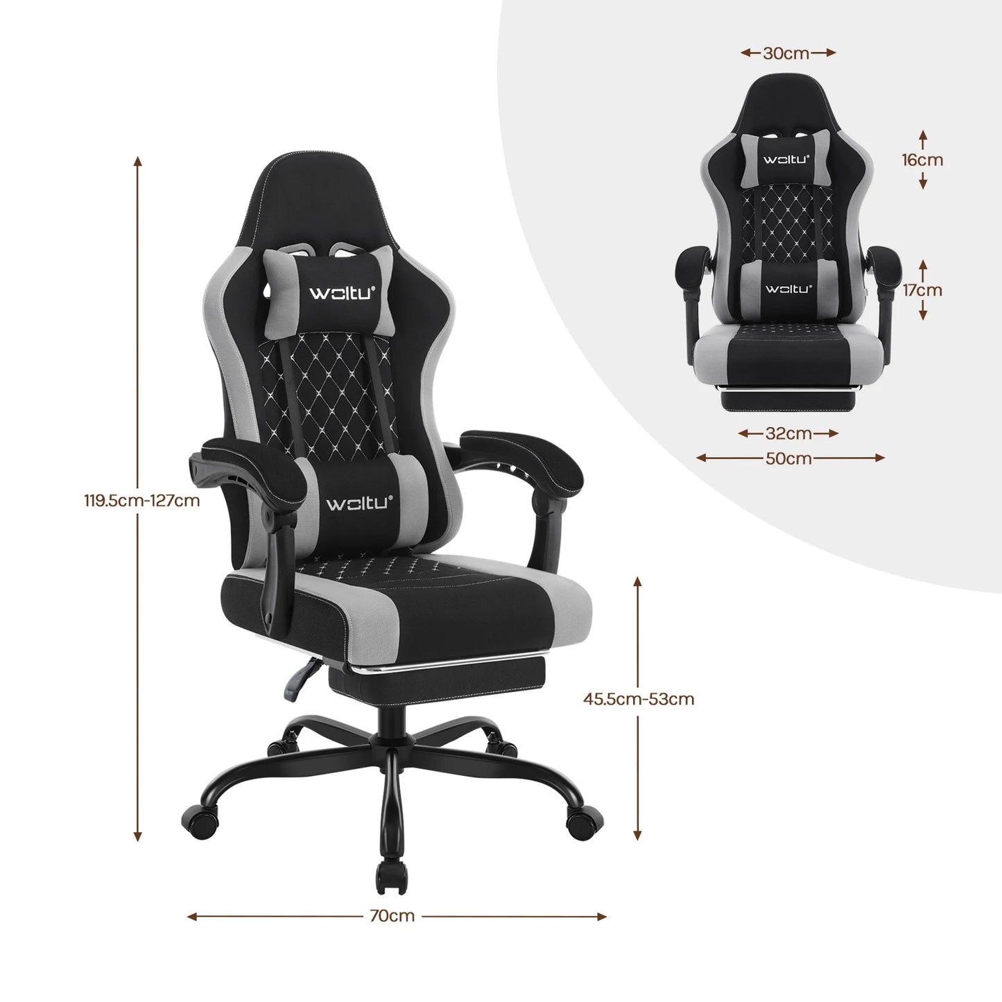 Woltu Massage Gaming Chair Ergonomic