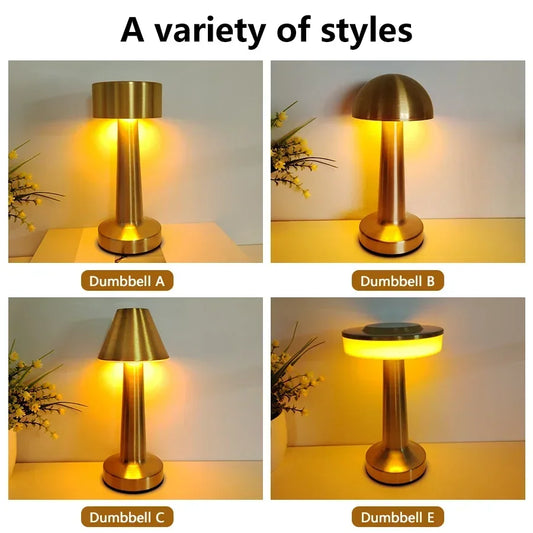 Led Vintage Gold Table Lamp