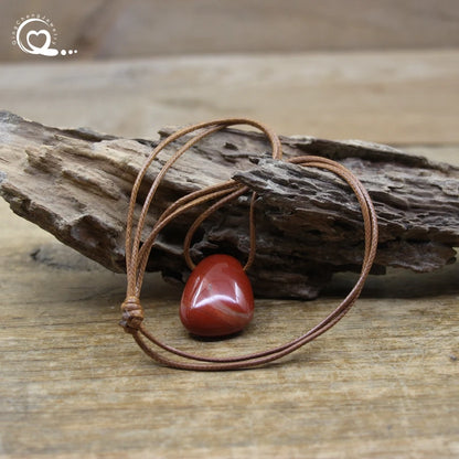 Natural Stone Nugget Pendant Necklace