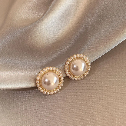 Delicate Imitation Pearl Stud Earrings