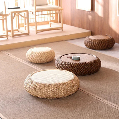 Natural Straw Tatami Pouf