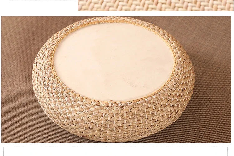 Natural Straw Tatami Pouf