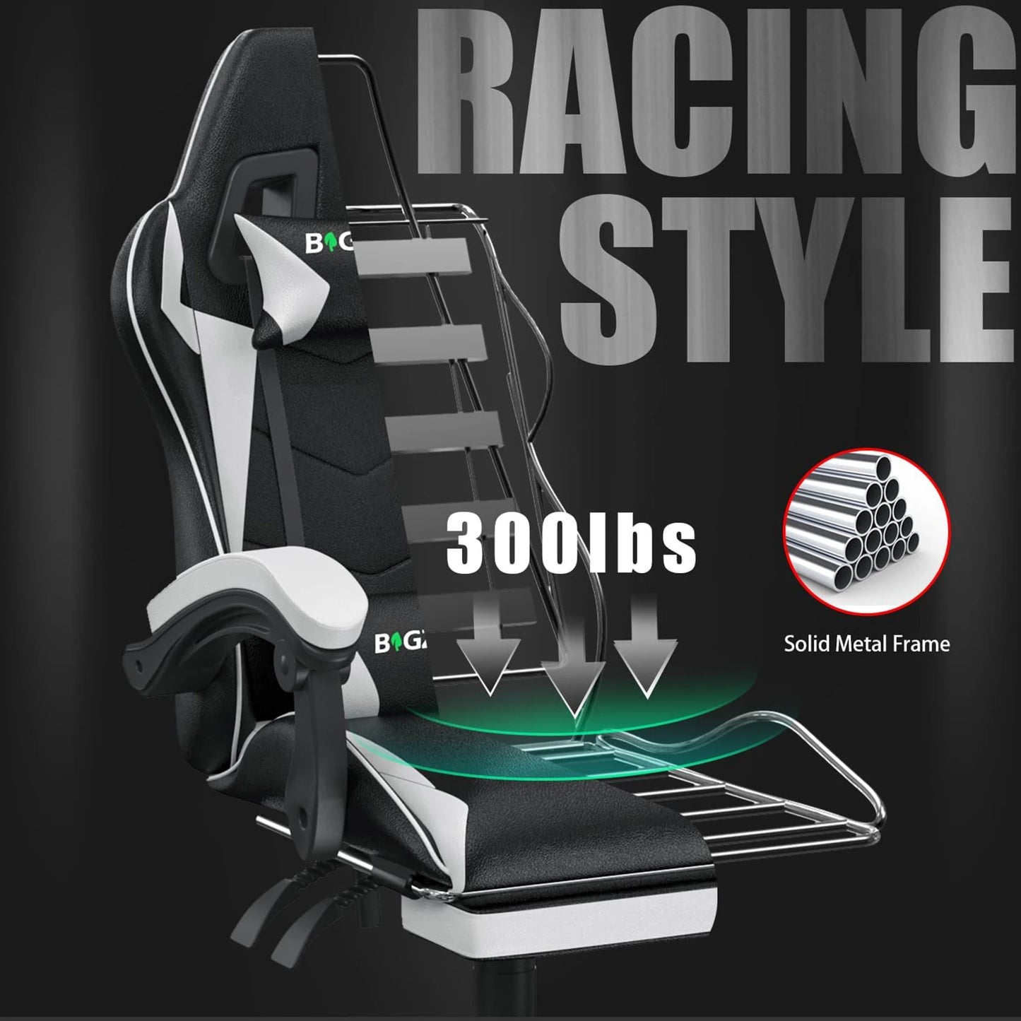 Gaming Chair With Footrest Gamer