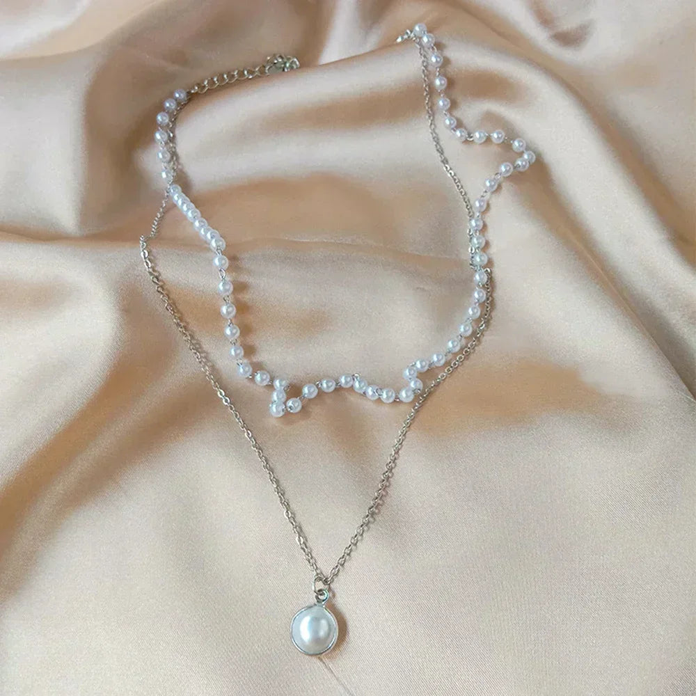 Pearl Dainty Adjustable Double Layer