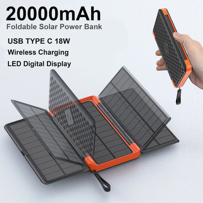20000Mah Folding Solar Power With