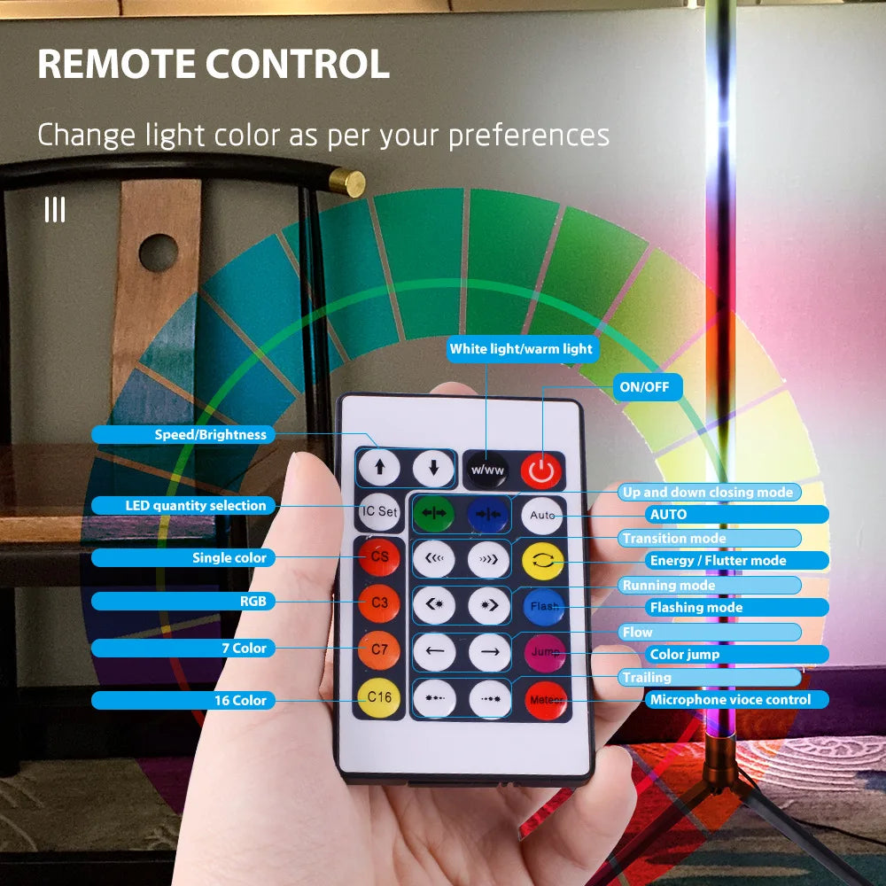 Rgb Led Floor Lamp Remote
