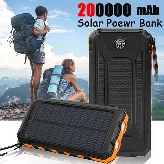 200000Mah Solar Power Portable High