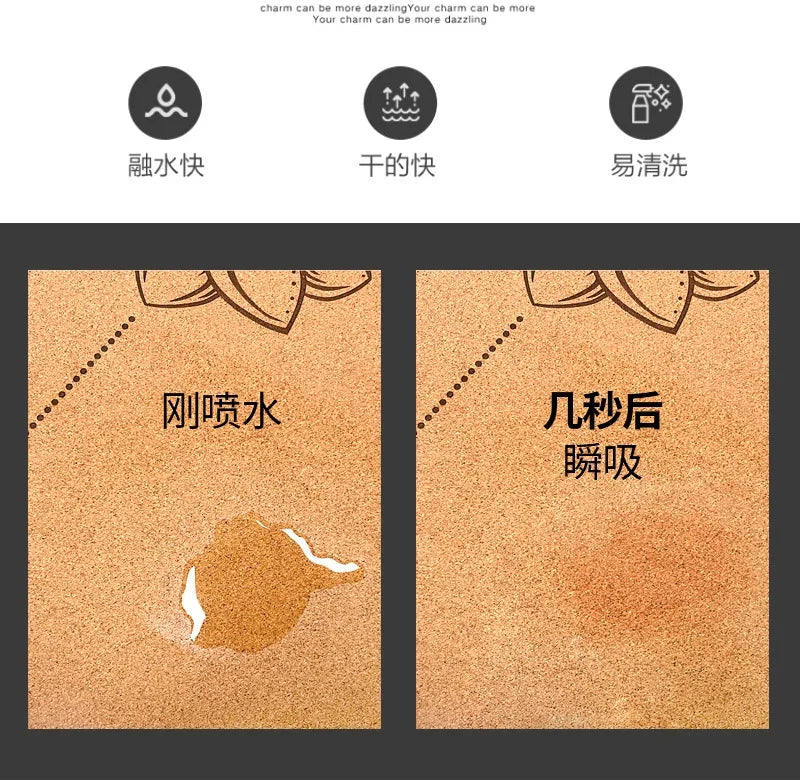 68Cm Cork Natural Rubber Mat