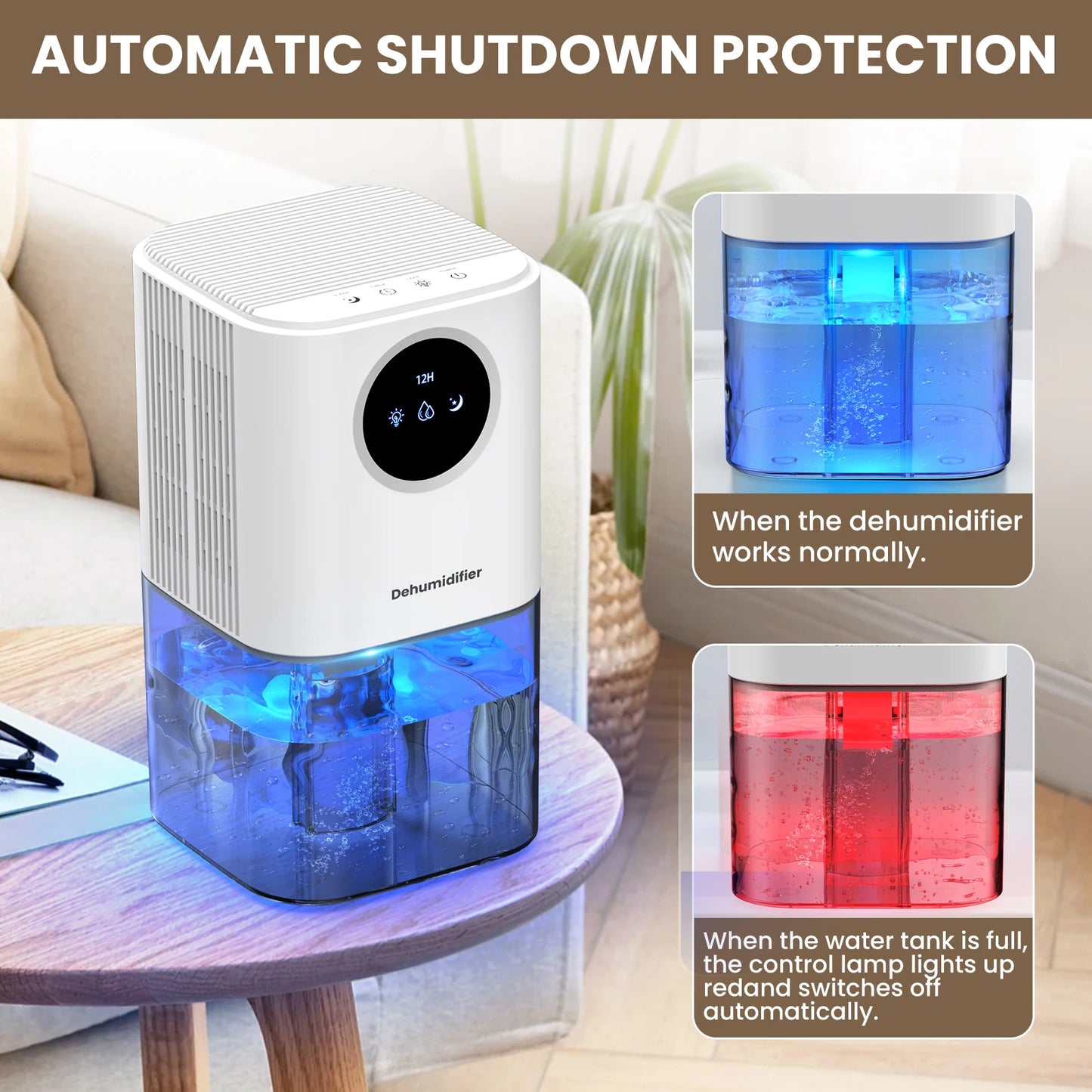 Portable Dehumidifier With 35 Ounces