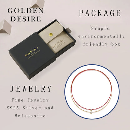 Elegant Double Layer Moissanite Necklace