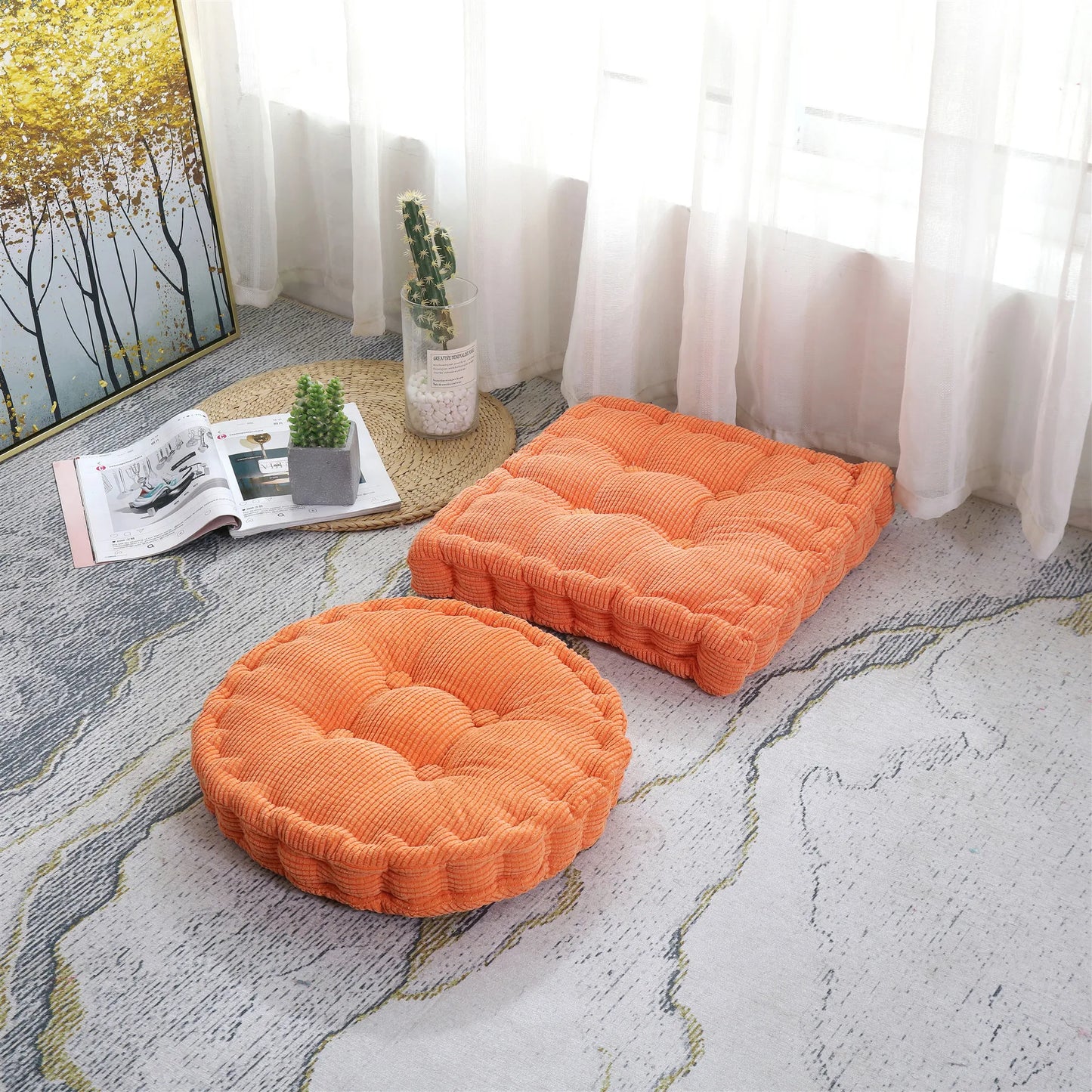 Tufted Round Floor Cushion