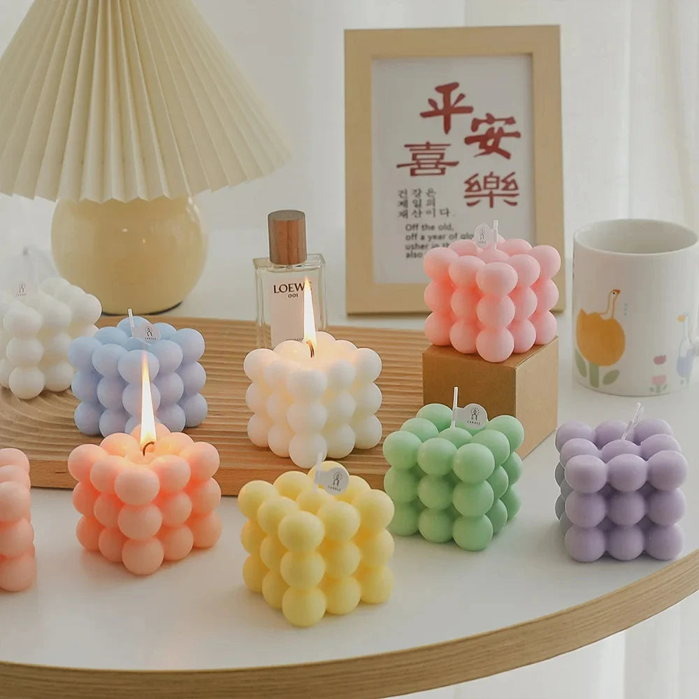 Ins Bubble Cube Shaped Candle