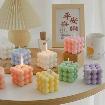 Ins Bubble Cube Shaped Candle