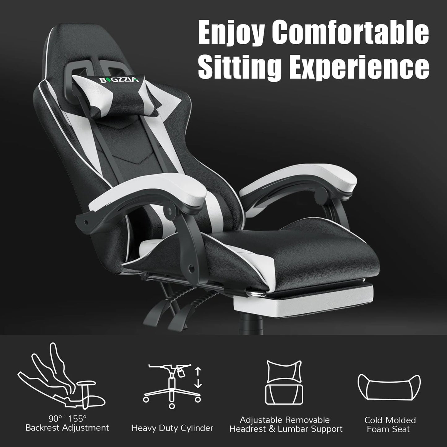 Gaming Chair With Footrest Gamer