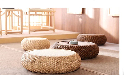 Natural Straw Tatami Pouf