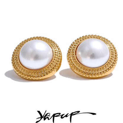 Yhpup Korean Imitation Pearls Round